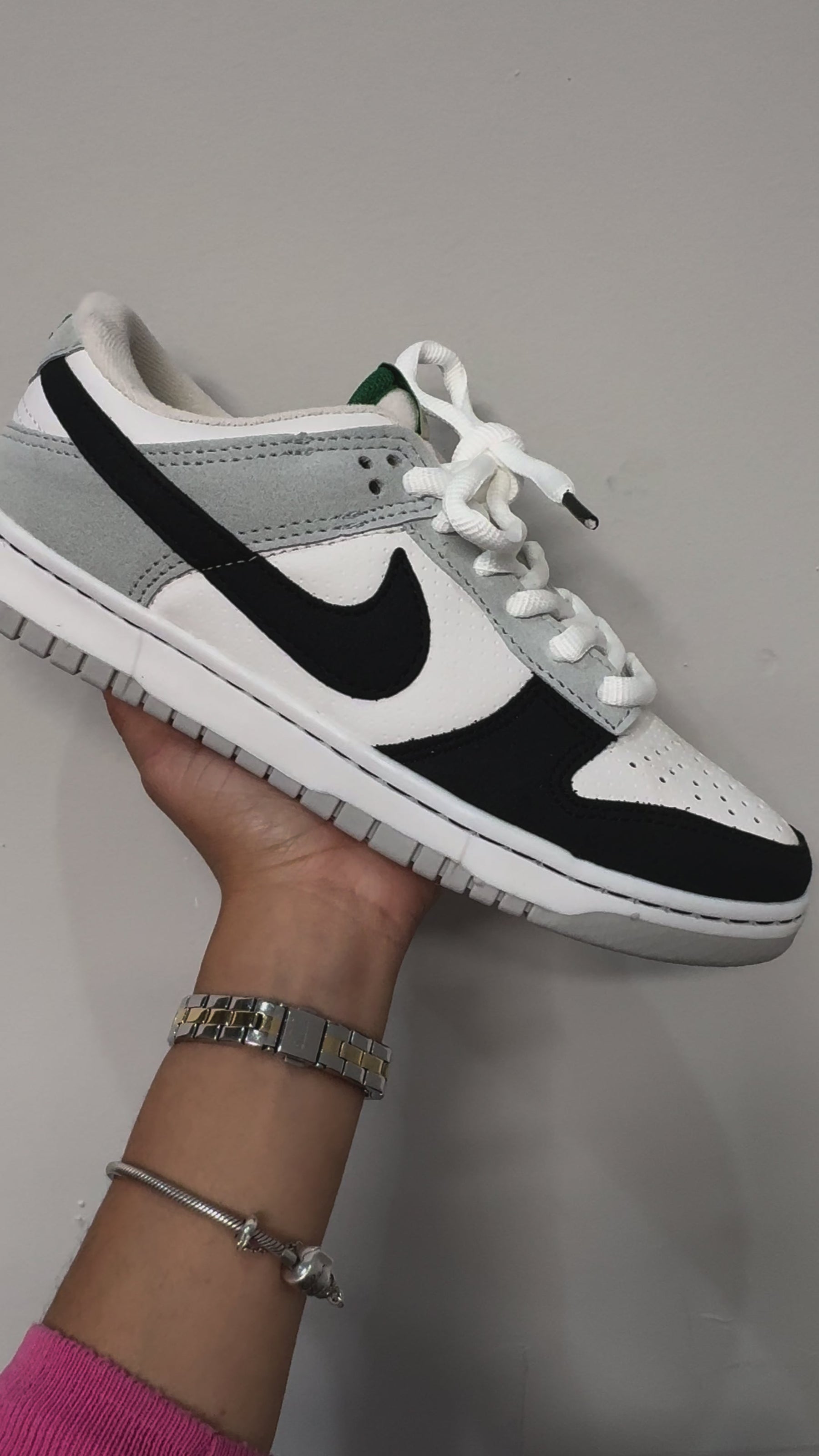 NK Dunk Low Branco/Preto/Cromo